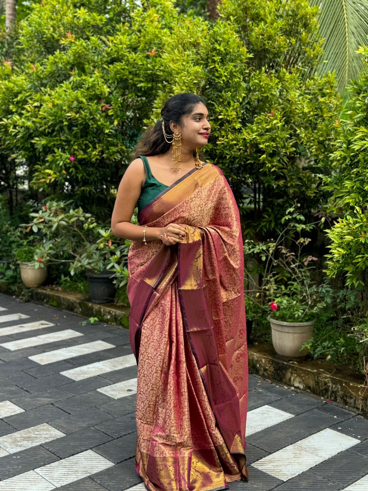 20 Gram Pinkish Gold With Green Border