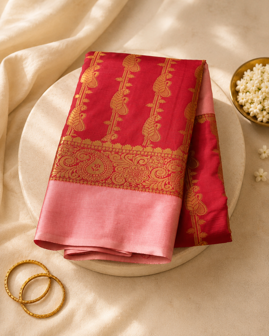 Kathan Silk - Red