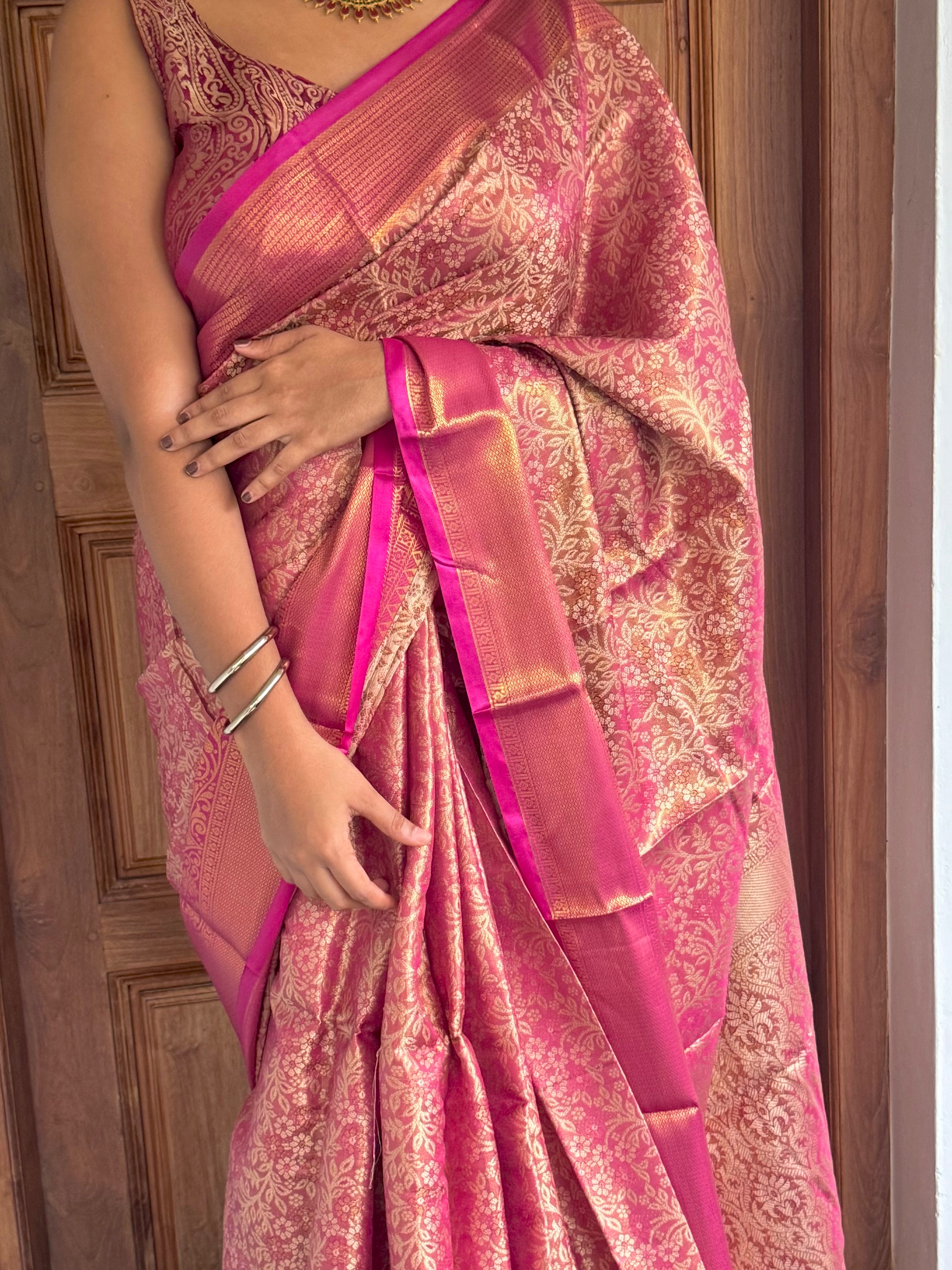 20 Gram Gold Saree - Pink