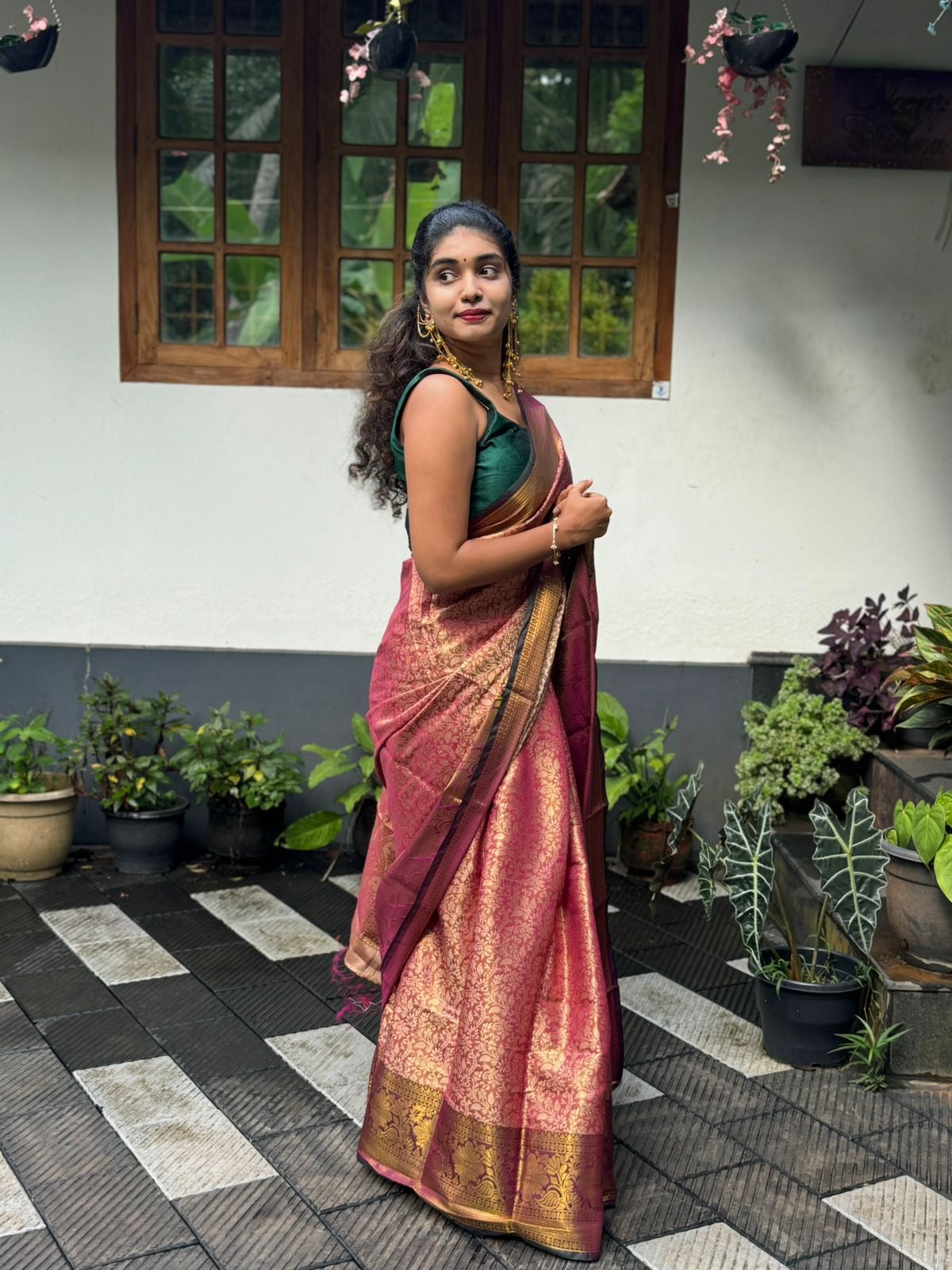 20 Gram Pinkish Gold With Green Border