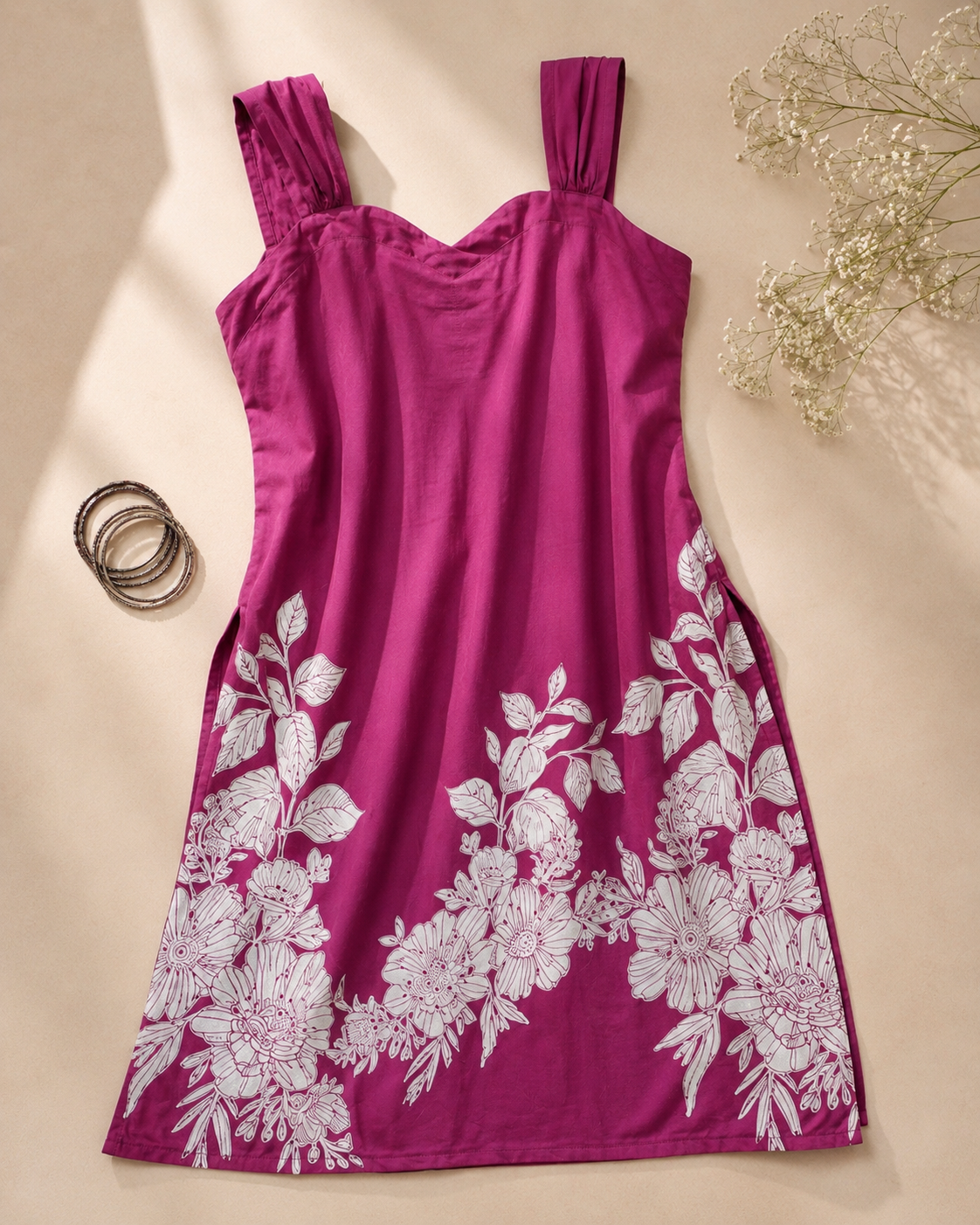Knee Length Kurti - Pink