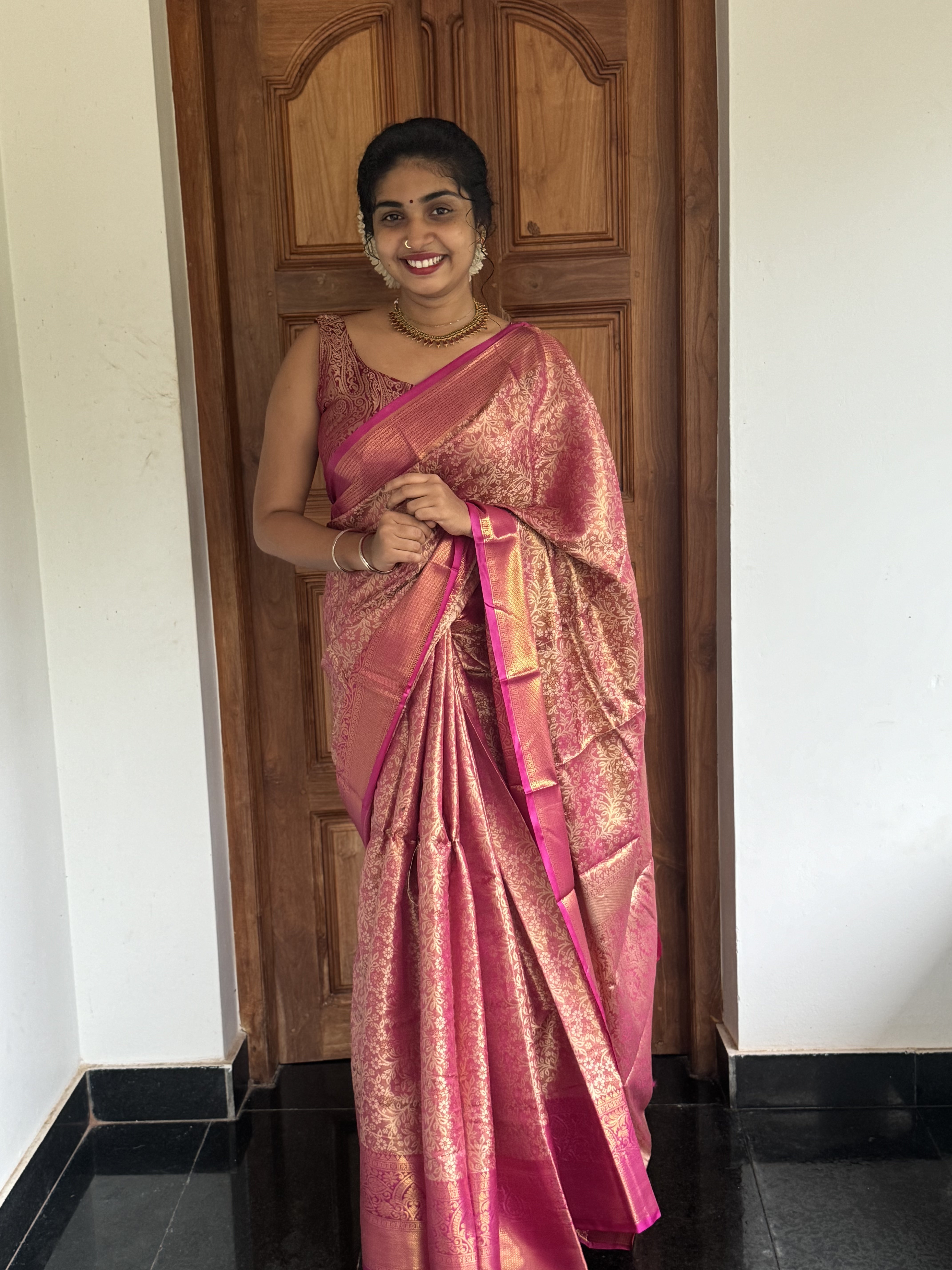 20 Gram Gold Saree - Pink
