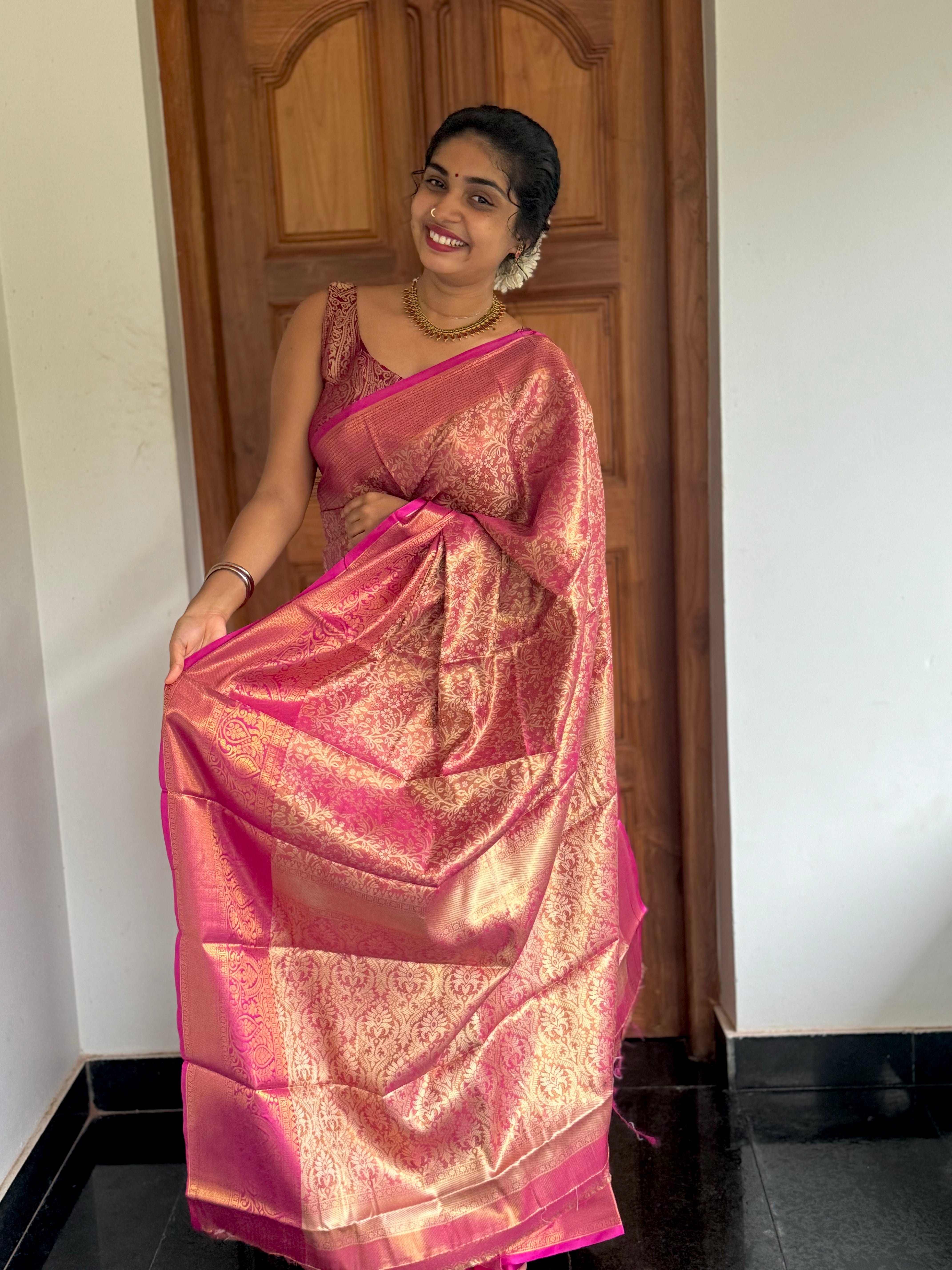 20 Gram Gold Saree - Pink