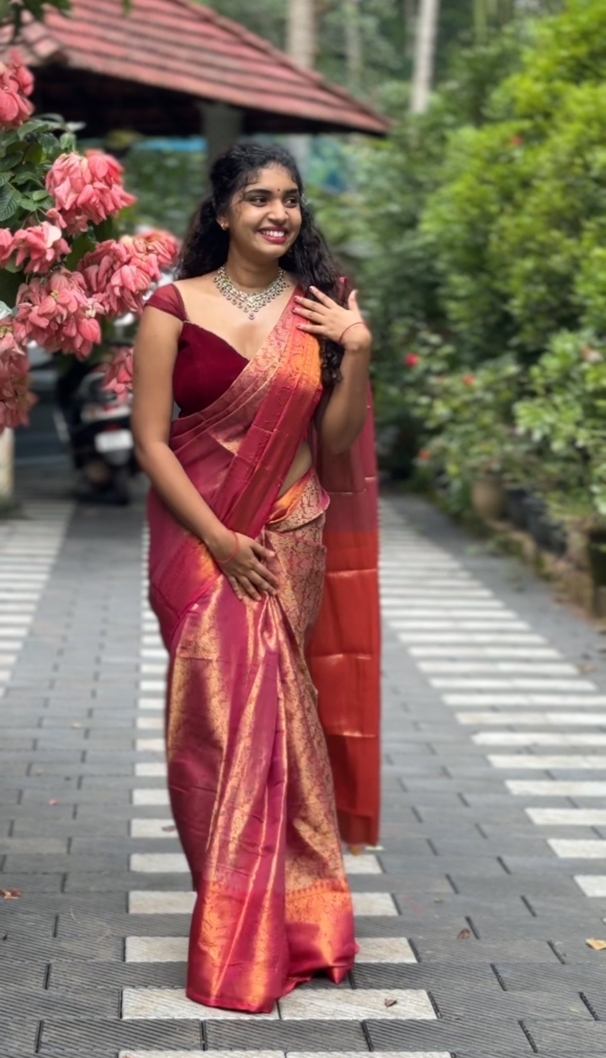 1grm Saree Red New