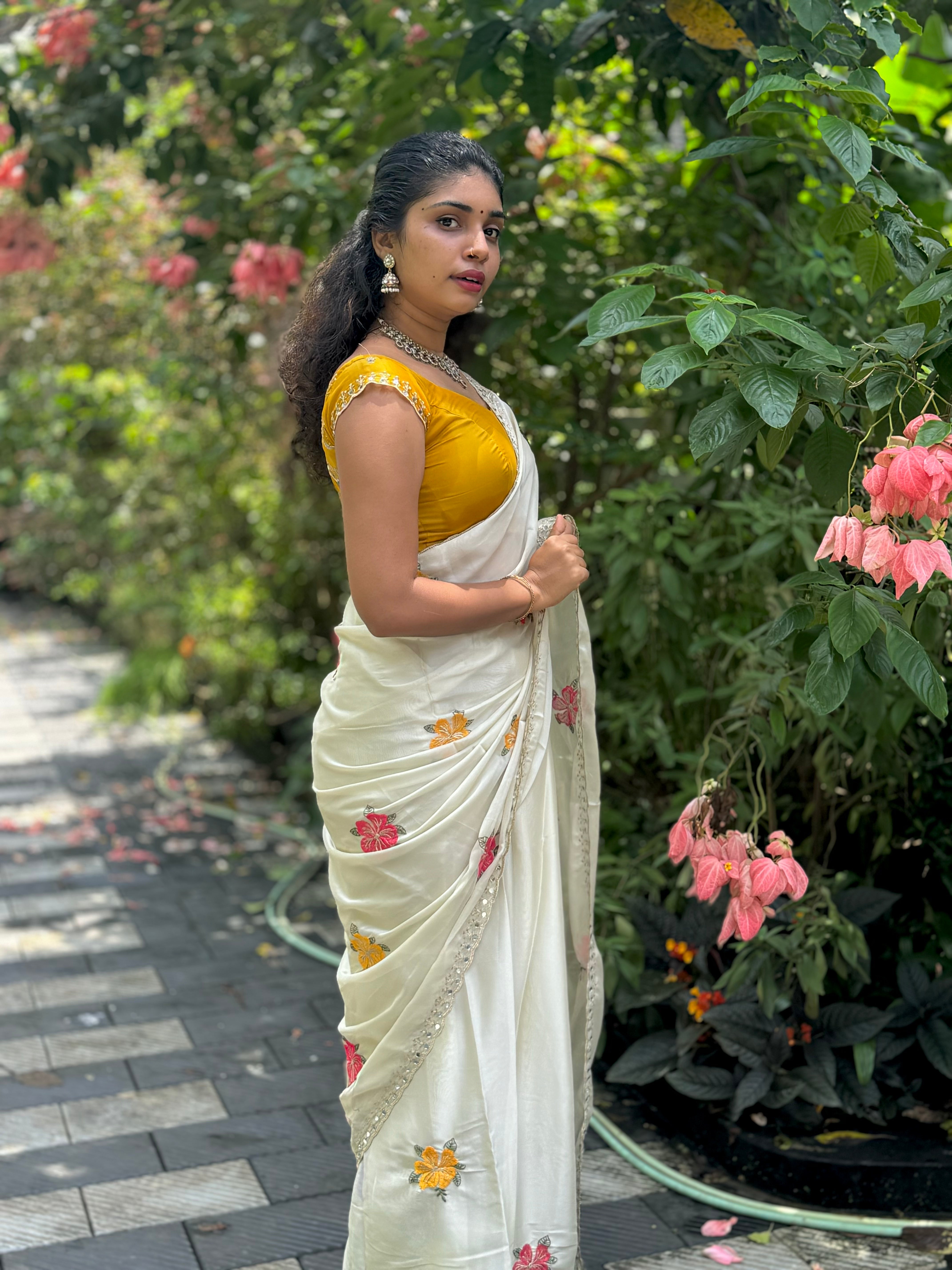 Floral Onam Saree